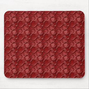 Tapis De Souris Hexagons rouges