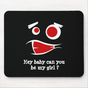 Tapis De Souris Hey bébé pouvez-vous être ma fille monstre design