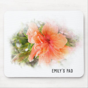 Tapis De Souris Hibiscus orange