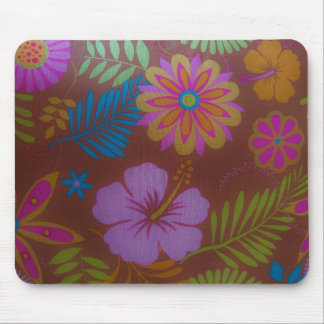 Tapis De Souris Hibiscus Retro Design Fleur Panier