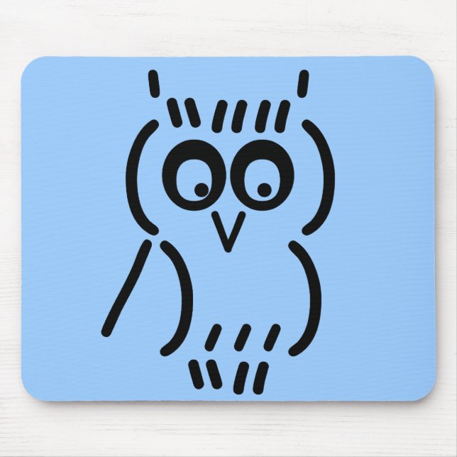 Tapis De Souris Hibou ASCII (Devant)
