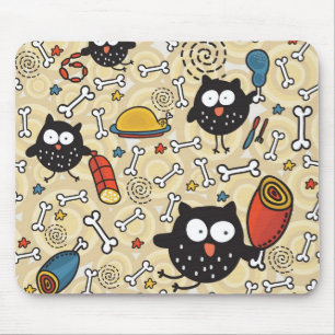 Tapis De Souris Hibou avec le motif de viande