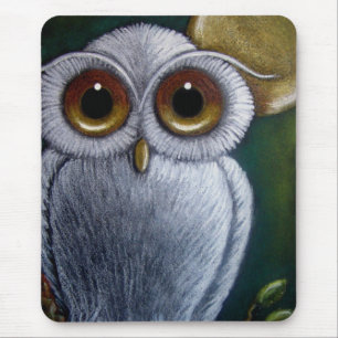 Tapis De Souris HIBOU BLANC Mousepad d'IMAGINAIRE
