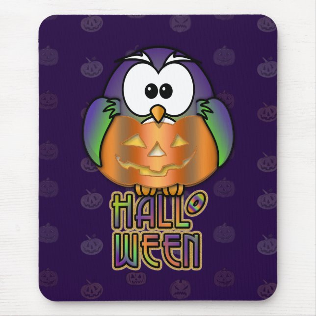 Tapis De Souris hibou citrouille (Devant)