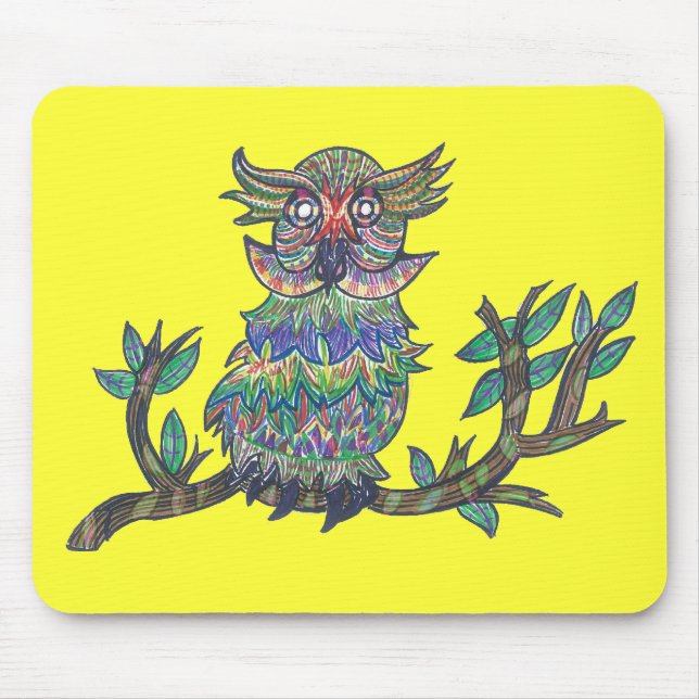 Tapis De Souris Hibou d'étincelle (Devant)