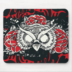 Tapis De Souris Hibou foncé Mousepad
