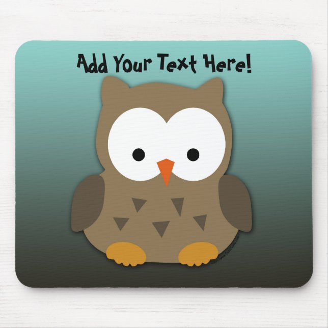 Tapis De Souris Hibou mignon de bébé personnalisé (Devant)