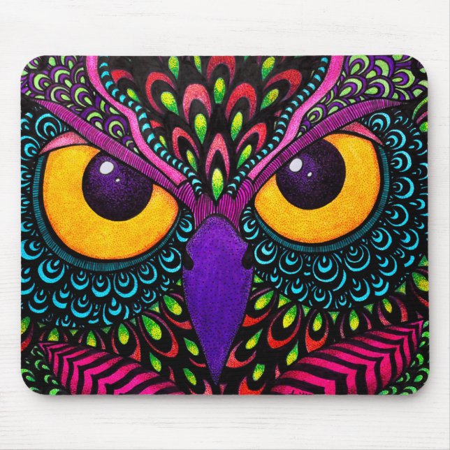Tapis De Souris Hibou Mousepad (Devant)