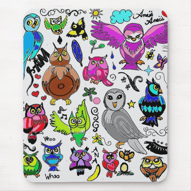 Tapis De Souris Hiboux (Devant)