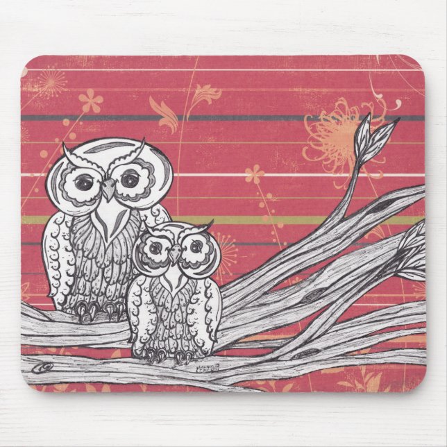 Tapis De Souris Hiboux 17 Mousepad (Devant)