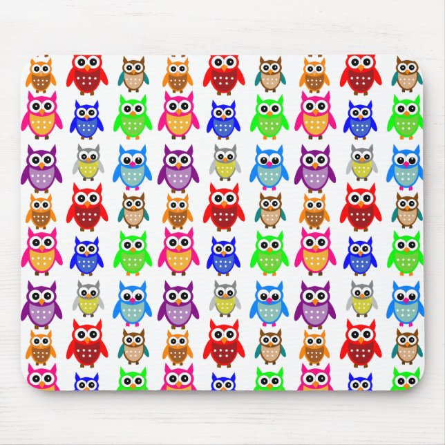 Tapis De Souris hiboux mignons (Devant)