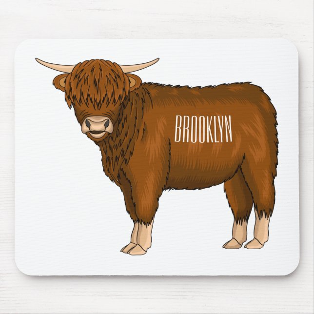 Tapis De Souris Highland cow (Devant)