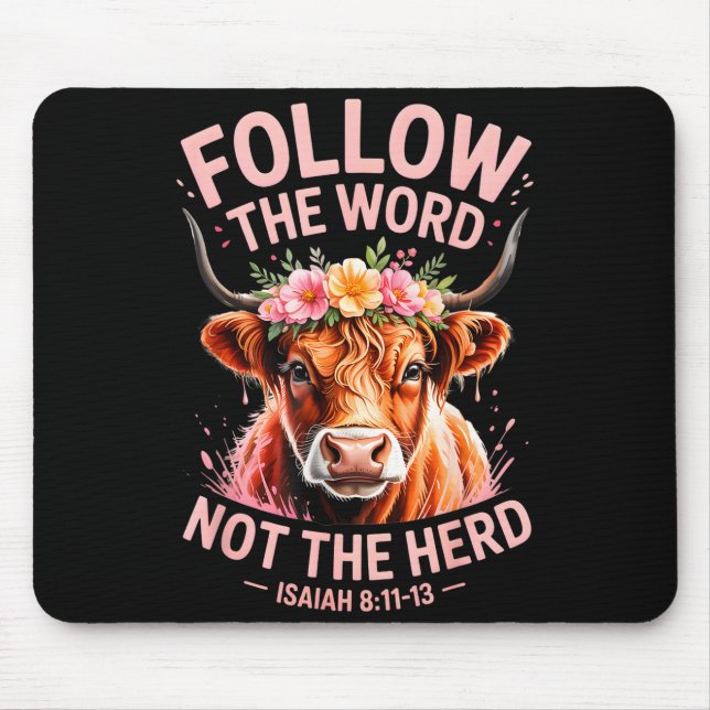 Tapis De Souris Highland Cow Christian  (Devant)