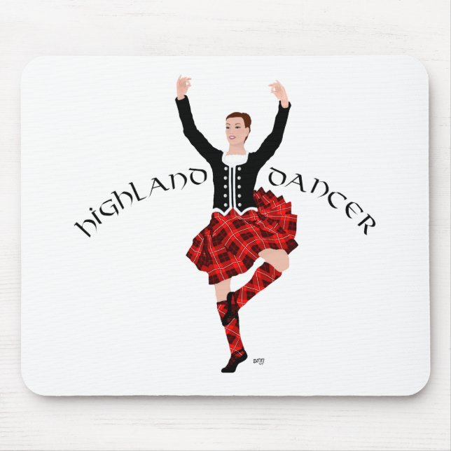 Tapis De Souris Highland Dancer en Red Plaid (Devant)