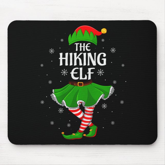 Tapis De Souris Hiking Elf Christmas Family Girls Women Elf Squad  (Devant)