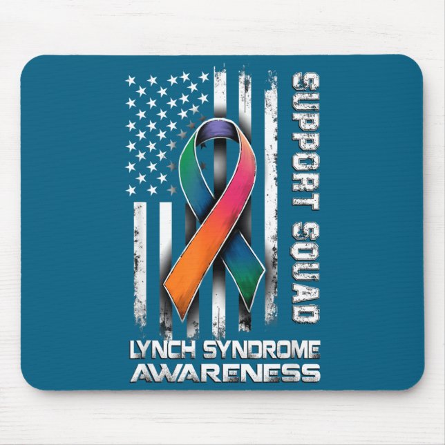 Tapis De Souris Hilarious Support Lynch Syndrome Squad Awareness (Devant)