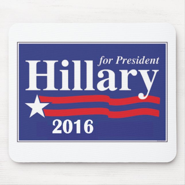 Tapis De Souris Hillary Clinton pour le président 2016 (Devant)