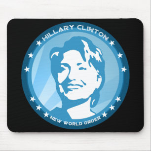 Tapis De Souris hillary clinton : rayons bleus :