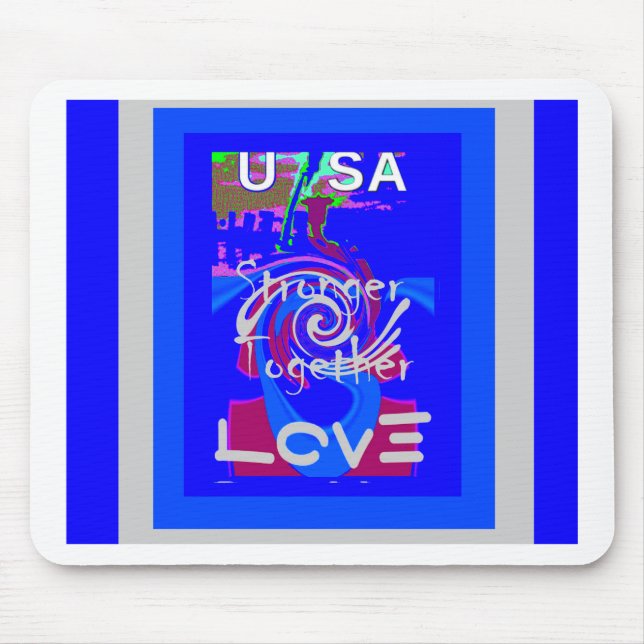 Tapis De Souris Hillary USA Président Stronger Together spirit (Devant)