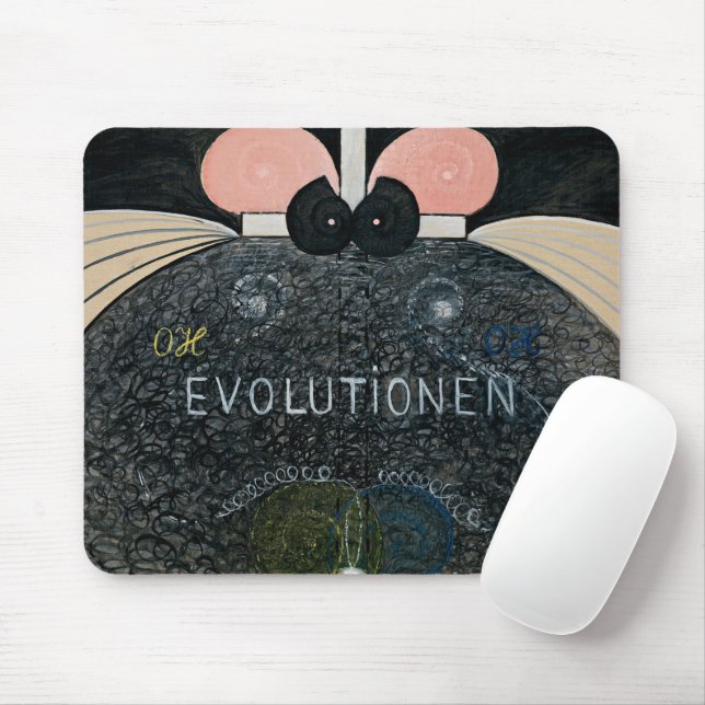 Tapis De Souris Hilma af Klint - L'évolution, 7 (Avec souris)