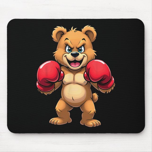 Tapis De Souris Hip Hop Bear Boxe Kickboxing  (Devant)