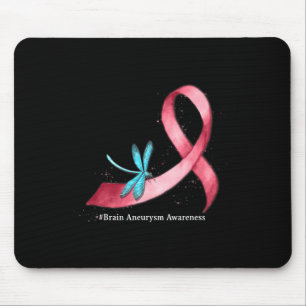 Tapis De Souris Hippie Dragonfly Bourgogne Ribbon Cerveau Aneurysm