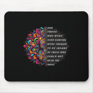 Tapis De Souris Hippie Guitare Et Ceux Qui Ont Été Vus Danser Peac