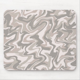 Tapis De Souris Hippie les années 70 Gris Marbre Liquide Swirl Boh