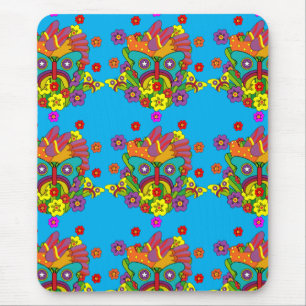 Tapis De Souris Hippies - Hippy Flower Power - Hippies mignons - 1