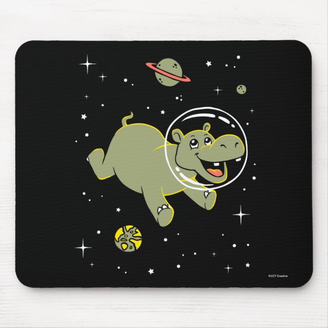 Tapis De Souris Hippo Animaux Dans L'Espace (Devant)