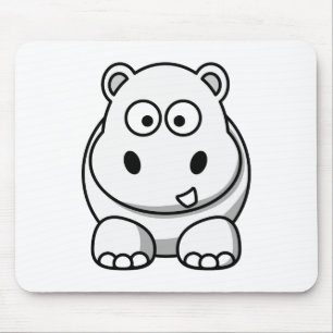 Tapis De Souris Hippo blanc mignon