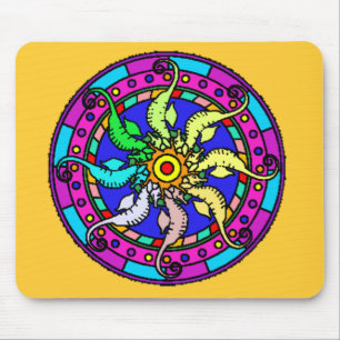 Tapis De Souris hippocampe Mousepad de mandala
