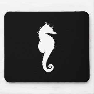 Tapis De Souris Hippocampe noir et blanc