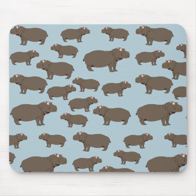 Tapis De Souris Hippopotame Hippo Motif (Devant)