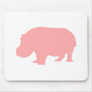 Tapis De Souris Hippopotame rose