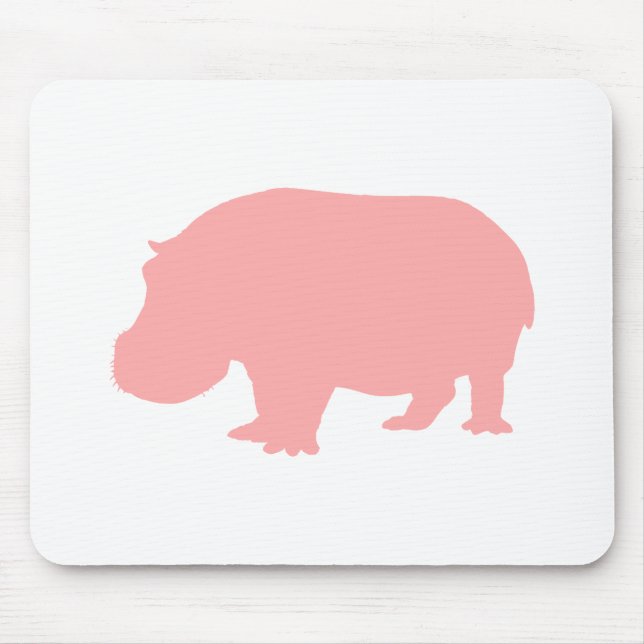 Tapis De Souris Hippopotame rose (Devant)