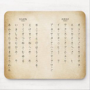 Tapis De Souris Hiragana Katakana découvre la souris des personna