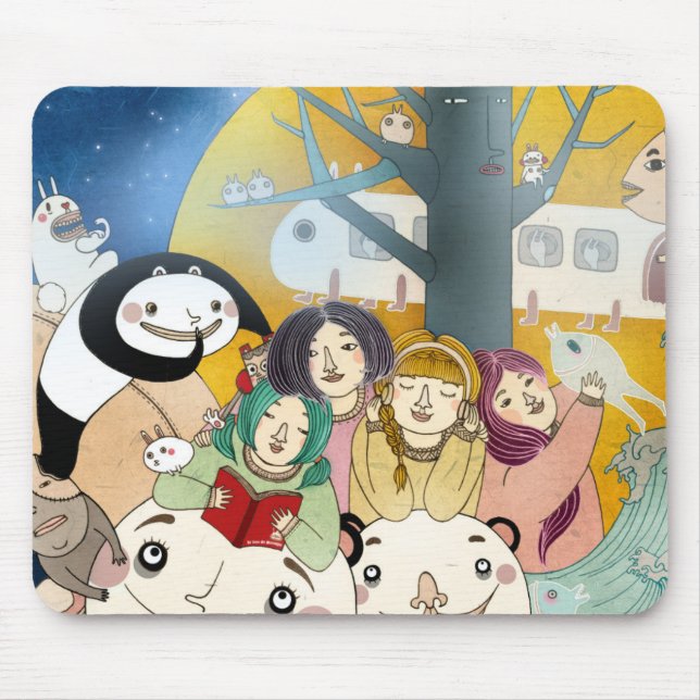 Tapis De Souris Histoire 2013 de temps de lit (Devant)