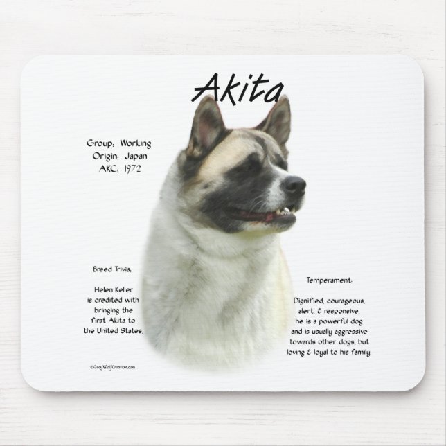 Tapis De Souris Histoire de Pinto Akita (Devant)