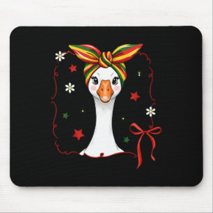 Tapis De Souris Histoire des Noirs Juneteenth Oie Coquette Nœud Nd