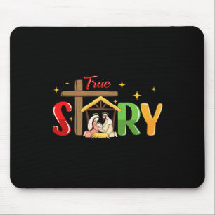 Tapis De Souris Histoire vraie de Noël Nativité Jésus Christ Chri