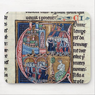 Tapis De Souris Historiated parafent "C" dépeignant Conrad III