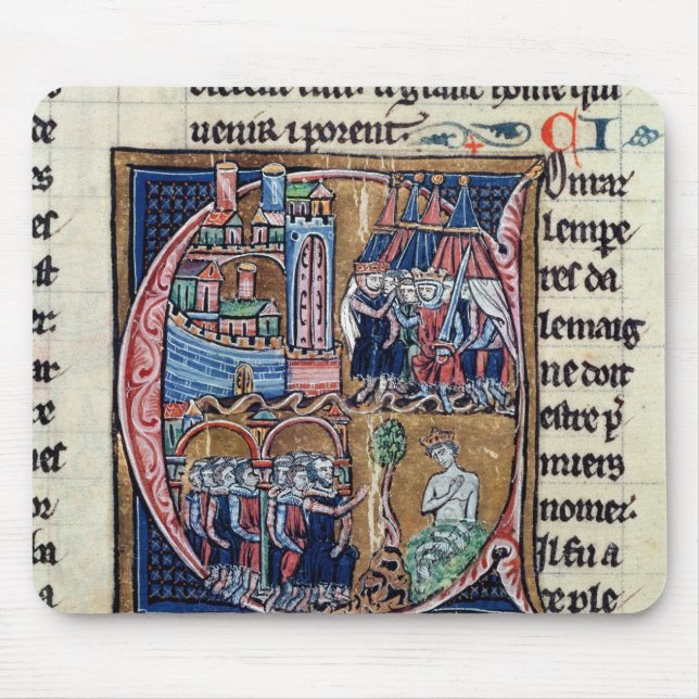 Tapis De Souris Historiated parafent "C" dépeignant Conrad III (Devant)