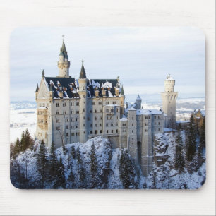 Tapis De Souris Hiver au Château de Neuschwanstein, Allemagne Bavi