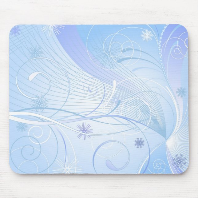 Tapis De Souris hiver bleu (Devant)