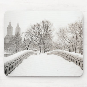 Tapis De Souris Hiver de Central Park Romance - pont d'arc