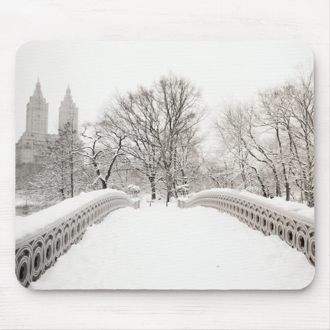Tapis De Souris Hiver de Central Park Romance - pont d'arc (Devant)