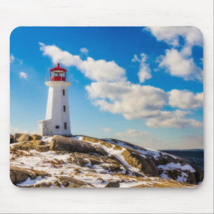 Tapis De Souris Hiver du phare en crique de Peggy, la