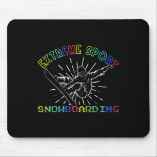 Tapis De Souris Hiver Extreme Sports Snowboard Freestyle Mont