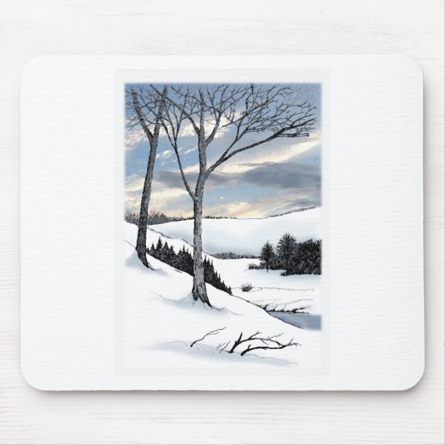 Tapis De Souris Hiver Hillside (Devant)